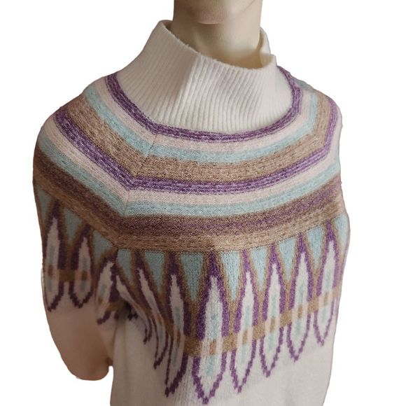 Design 365 Pullover Sweater Over Sized Balloon Sleeves Mock Neck - Picture 2 of 9